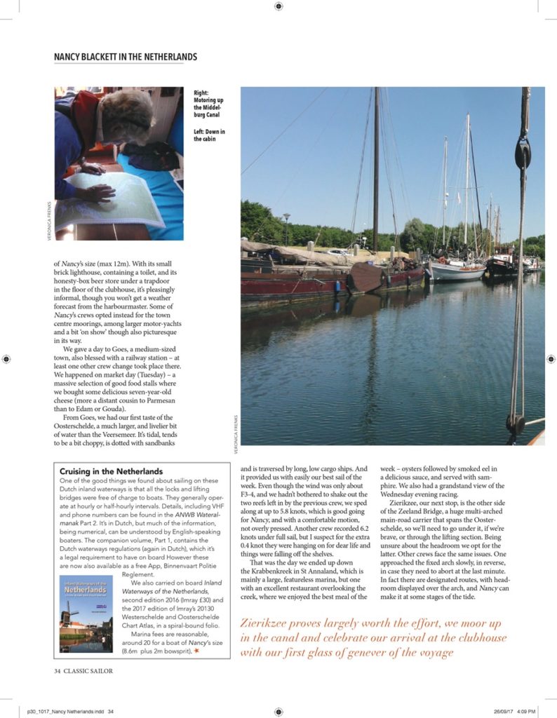 005 Nancy Blackett in Zeeland, Classic Sailor Oct-Nov 2017, Peter Willis