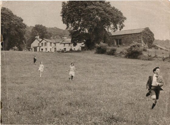 Steven Grendon, Sophie Neville, Suzanna Hamilton and Simon West at Bank Ground Farm above Coniston Water in the Lake District.