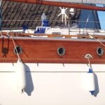 Nancy Blackett joins Selina King ashore for the winter at Harry King’s, Pin Mill