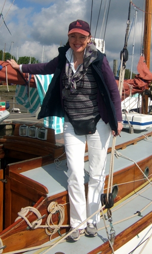 Sophie Neville on Nancy Blackett at Bucklers Hard