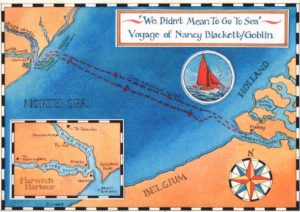 North Sea Voyage Map Postcard and Mini-Poster