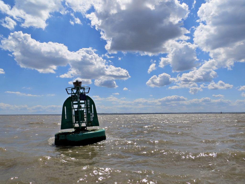 The Beach End Buoy at the mouth of the River Orwell, Suffolk. Photo: Sophie Neville.